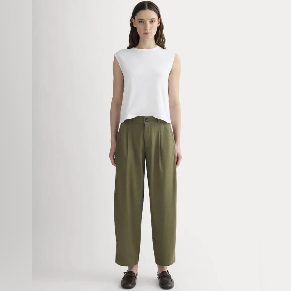 THE EVERYWHERE PANT IN STRETCH LINEN in Kalamata, Size 00
